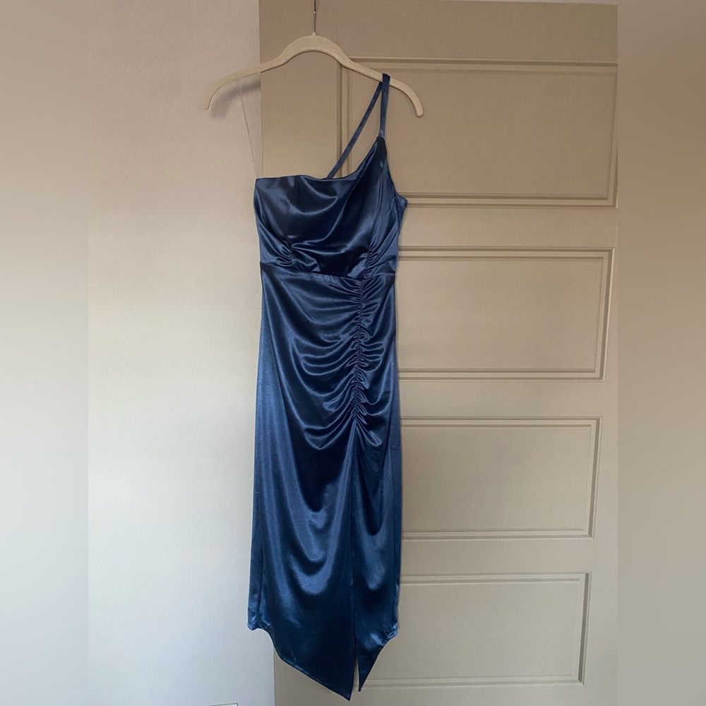 Emerald Sundae Off The Shoulder Satin Gown